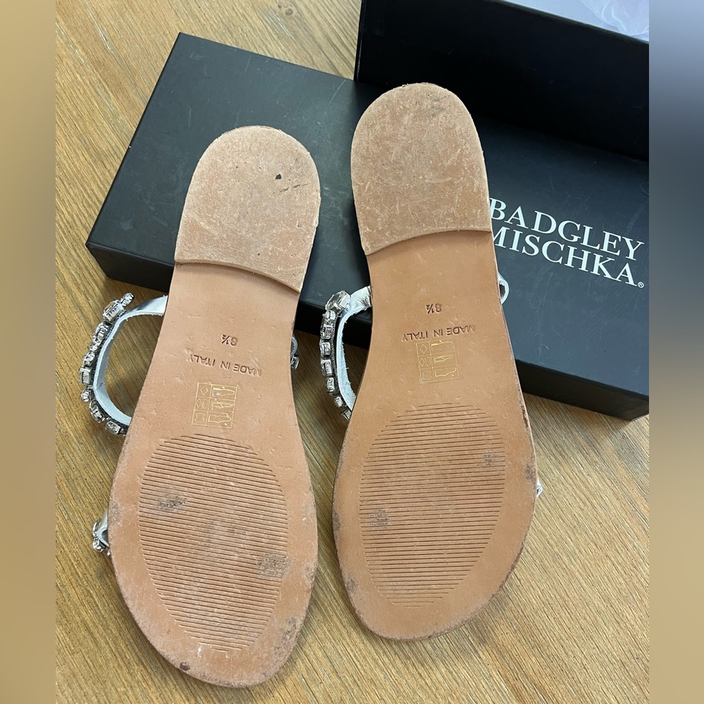 Badgley Mischka Rhinestone Slides - Picture 5 of 7